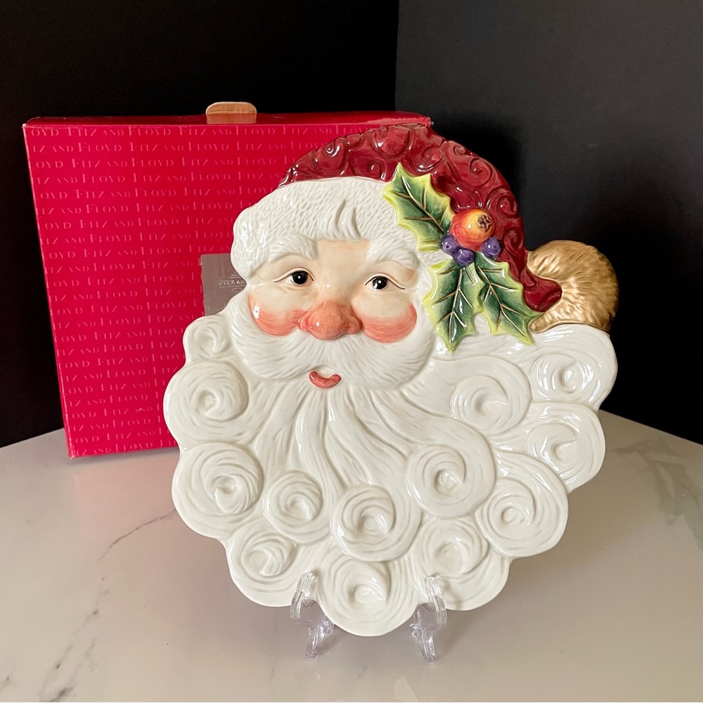 Christmas Santa Canapé Plate by Fitz & Floyd